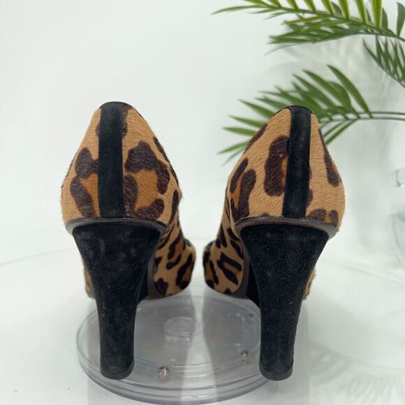 Stuart Weitzman Pumps Women's Size 8.5 M Brown Pony Hair Wedge Slip On Shoes - Picture 7 of 15